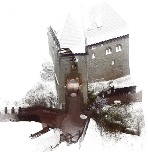 Punktwolke: Wartburg Zugbrücke und Torhaus • Laserscan 3D Modell