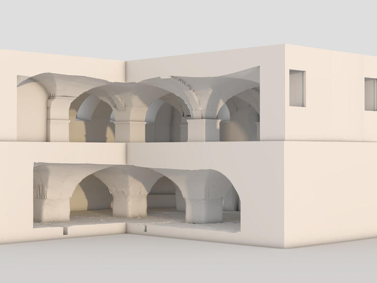 gerendertes 3D Modell Gewölbedecken (2)
